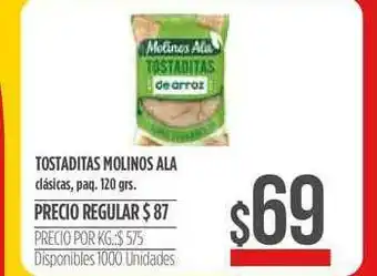 Supermercados Vea Tostaditas Molinos Ala 120grs oferta