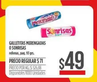 Supermercados Vea Galletitas Merengadas O Sonrisas 93grs oferta