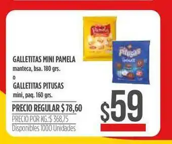 Supermercados Vea Galletitas Mini Pamela O Galletitas Pitusas 180grs oferta