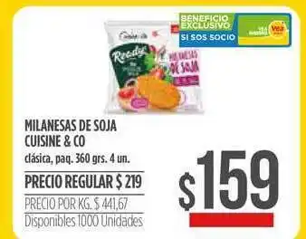Supermercados Vea Milanesas De Soja Cuisine & Co 360grs oferta