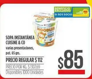 Supermercados Vea Sopa Instantánea Cuisine & Co 65grs oferta
