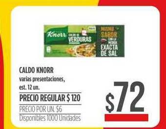 Supermercados Vea Caldo Knorr 12un oferta