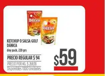 Supermercados Vea Ketchup O Salsa Golf Dánica 220grs oferta