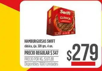 Supermercados Vea Hamburguesas Swift Clasica 320grs oferta
