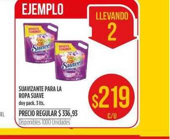 Supermercados Vea Suavizante Para La Ropa Suave 3lts oferta