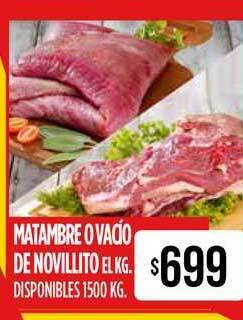 Supermercados Vea Matambre O Vacio De Novillito 1500kg oferta