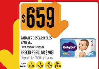 Supermercados Vea Pañales Descartables Babysec oferta