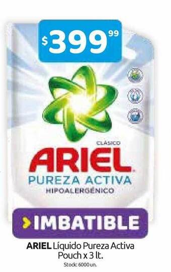 Cordiez Ariel Líquido Pureza Activa Pouch x 3lt. oferta