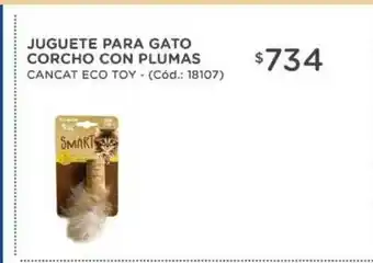 Juguete Para Gato Corcho Con Plumas Cancat Eco Toy