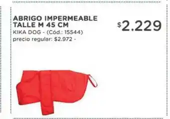 Abrigo Impermeable Talle M 45 Cm Kika Dog