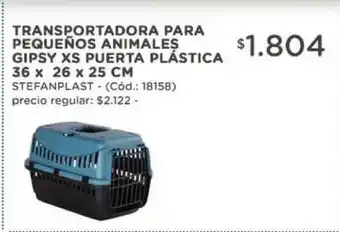 Transportadora Para Pequeños Animales Gipsy Xs Puerta Plástica 36 X 26 X 25 Cm Stefanplast