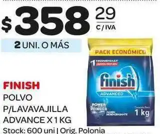 Carrefour Maxi Finish Polvo P/Lavavajilla Advance x 1kg oferta