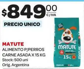 Carrefour Maxi Matute Alimento P/perros Carne Asada x 15kg oferta