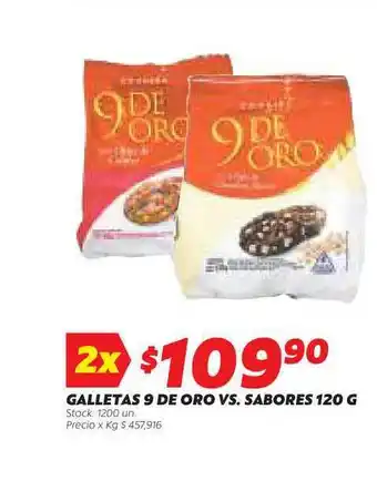 Ferniplast Galletas 9 De Oro Vs. Sabores 120g oferta