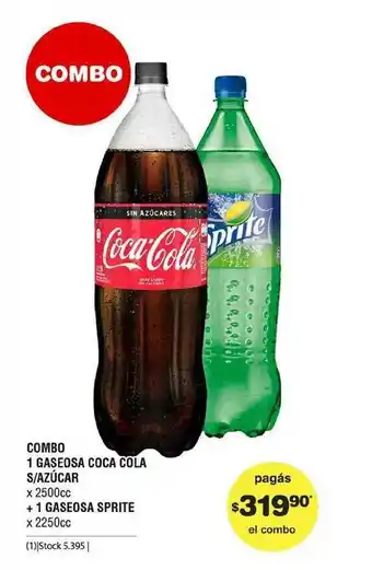 Atomo Conviene 1 Gaseosa Coca Cola S Azucar + 1 Gaseosa Sprite x 2250cc oferta