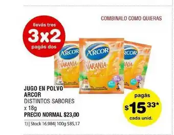 Atomo Conviene Jugo En Polvo Arcor x 18g oferta