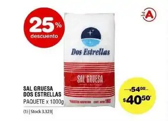 Atomo Conviene Sal Gruesa Dos Estrellas 25% Descuento x 1000g oferta
