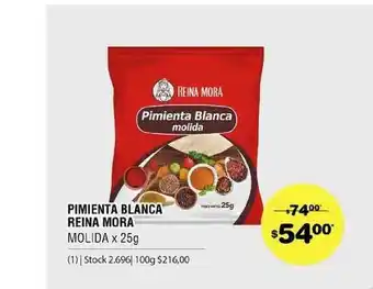 Atomo Conviene Pimienta Blanca Reina Mora Molida x 25g oferta