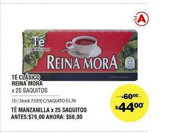 Atomo Conviene Té Clásico Reina Mora oferta