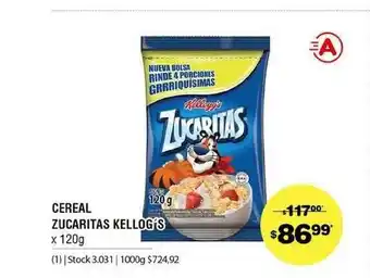 Atomo Conviene Cereal Zucaritas Kellog's 120g oferta