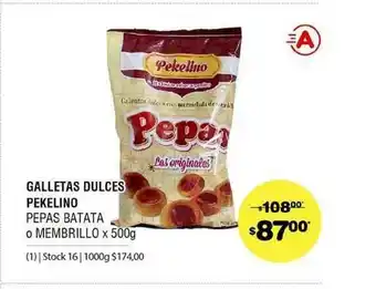 Atomo Conviene Galletas Dulces Pekelino Pepas Batata O Membrillo x 500g oferta