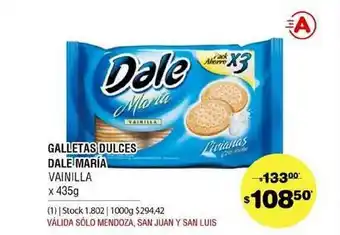 Atomo Conviene Galletas Dulces Dale Maria Vainilla x 435g oferta
