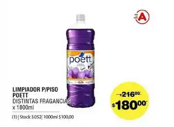 Atomo Conviene Limpiador P Piso Poett x 1800ml oferta