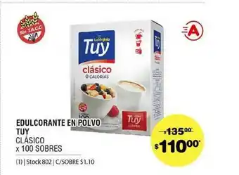 Atomo Conviene Edulcorante En Polvo Tuy Clasico x 100sobres oferta