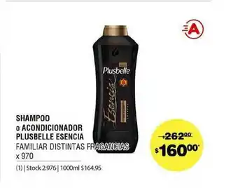 Atomo Conviene Shampoo O Acondicionador Plusbelle Esencia Familiar Distintas Fragancias x 970 oferta