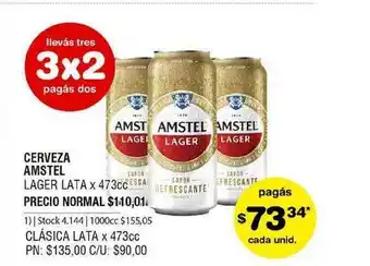 Atomo Conviene Cerveza Amstel Lager x 473cc oferta