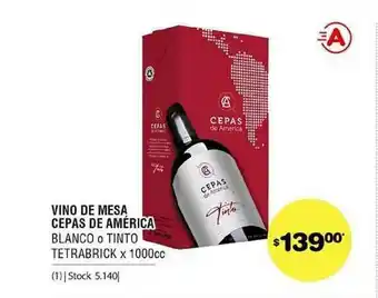 Atomo Conviene Vino De Mesa Cepas De América Blanco O Tinto x 1000cc oferta