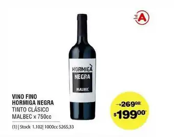 Atomo Conviene Vino Fino Hormiga Negra Tinto Clasico Malbec x 750cc oferta
