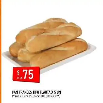 Changomas Pan Frances Tipo Flauta x 5 un oferta