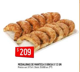 Changomas Medialunas de Manteca O Grasa x 12 un oferta