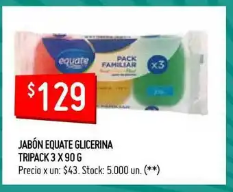 Changomas Equate Jabón Glicerina Tripack 3 x 90g oferta