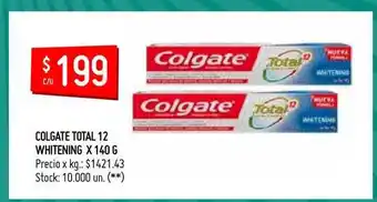 Changomas Colgate Total 12 Whitening x 140g oferta