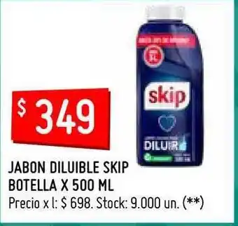 Changomas Skip Jabon Diluible Botella x 500ml oferta