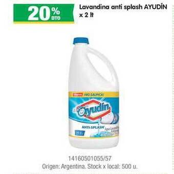 Jumbo Ayudín Lavandina Anti Splash x 2lt oferta