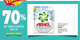 La Anonima Ariel Jabón Líquido para Ropa Pureza Activa Doy Pack x 3lt. oferta