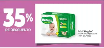 La Anonima Huggies Pañal Active Sec Highcount oferta