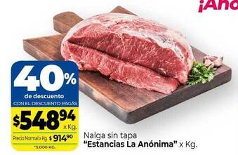 La Anonima Estancias La Anónima Nalga sin Tapa x Kg. oferta