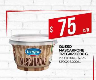 Supermercados DIA Tregar Queso Mascarpone x 200g oferta