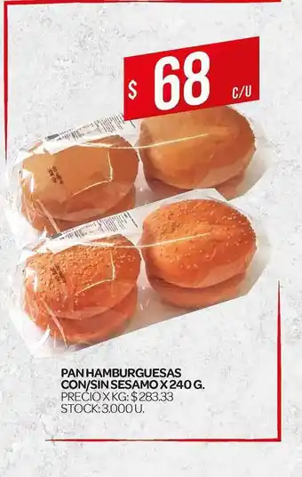 Supermercados DIA Pan Hamburguesas con/sin Sesamo x 240g oferta