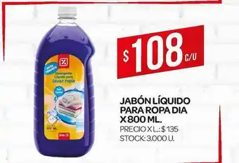 Supermercados DIA Dia Jabón Líquido para Ropa x 800ml oferta