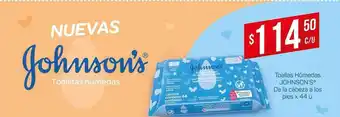 Supermercados DIA Johnson's Toallas Húmedas De la Cabeza a los pies x 44u. oferta