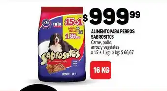 Makro Sabrositos Alimento para Perros x 15 + 1kg oferta