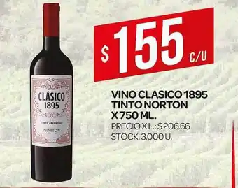 Supermercados DIA Clasico 1895 Vino Tinto Norton x 750ml oferta