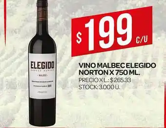 Supermercados DIA Elegido Norton Vino Malbec x 750ml oferta