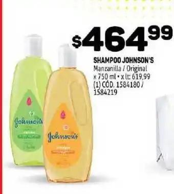 Makro Johnson's Shampoo Manzanilla / Original x 750ml oferta