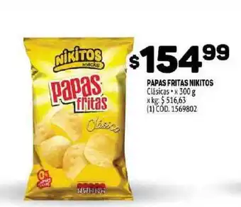 Makro Nikitos Papas Fritas Clásicas x 300g oferta